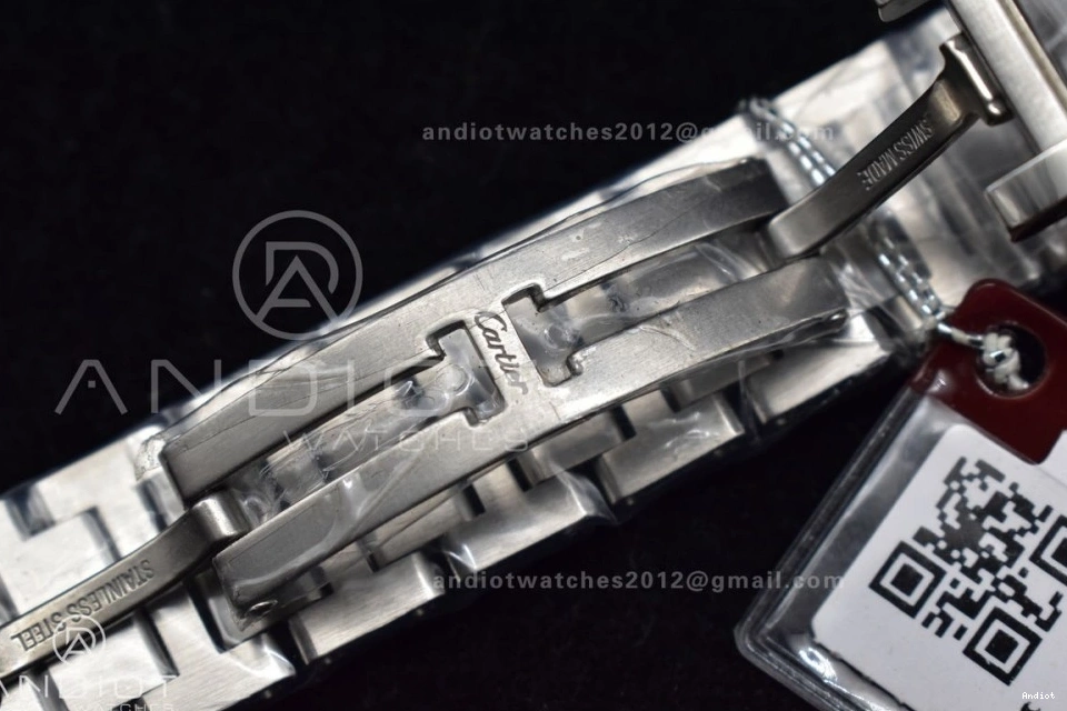 Quartz Diamond Ronda On 1190 With Dial Solo Bracelet K11F 20.3mm Bezel Tank SS SS Soft White 0709